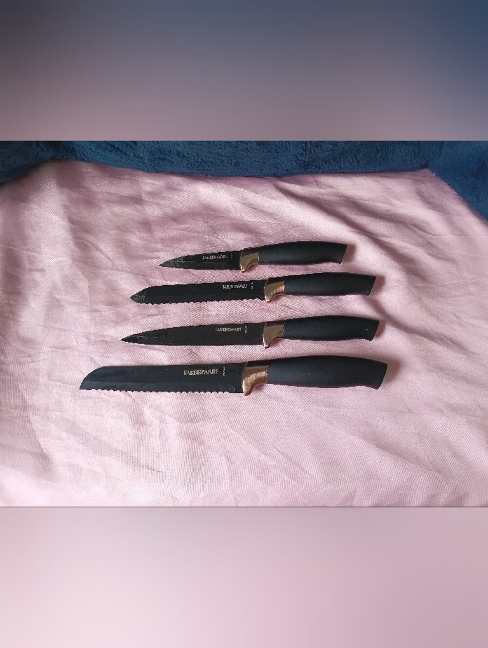Farberware Black Kitchen Knife Set